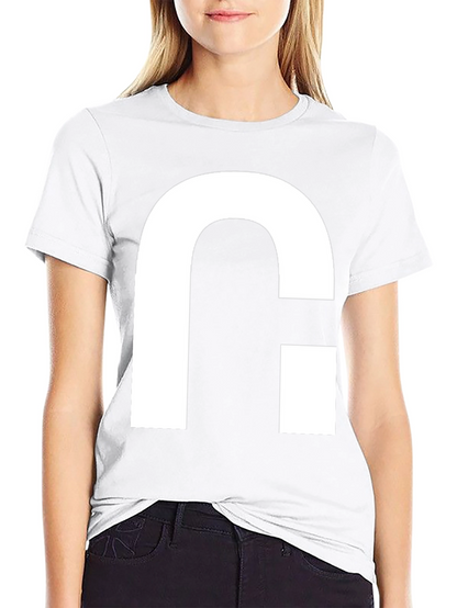 Modern Graphic Tee - Bold White Logo on Black