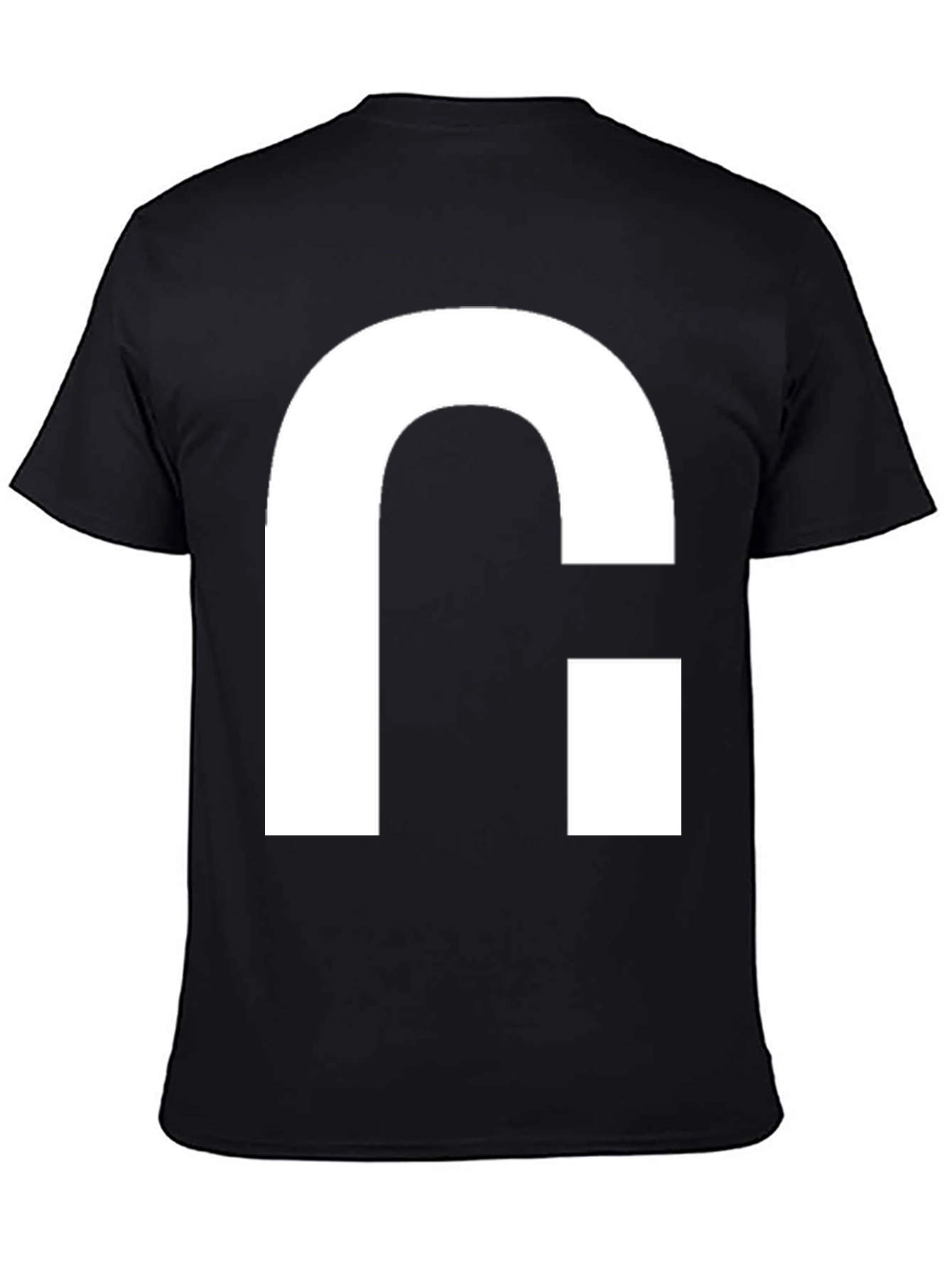 Modern Graphic Tee - Bold White Logo on Black