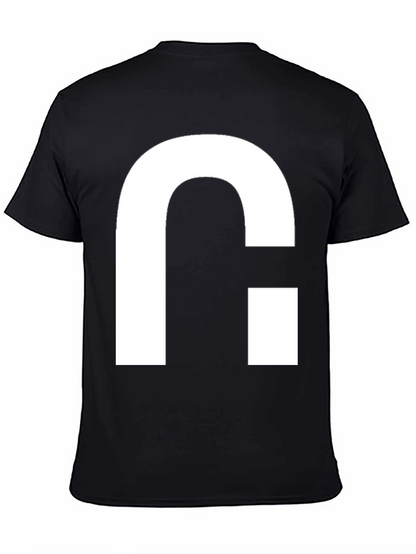 Modern Graphic Tee - Bold White Logo on Black