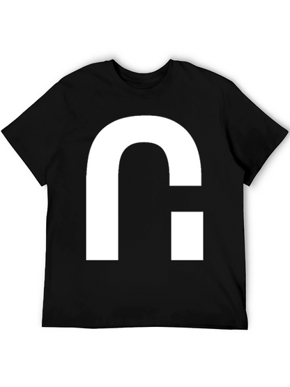 Modern Graphic Tee - Bold White Logo on Black