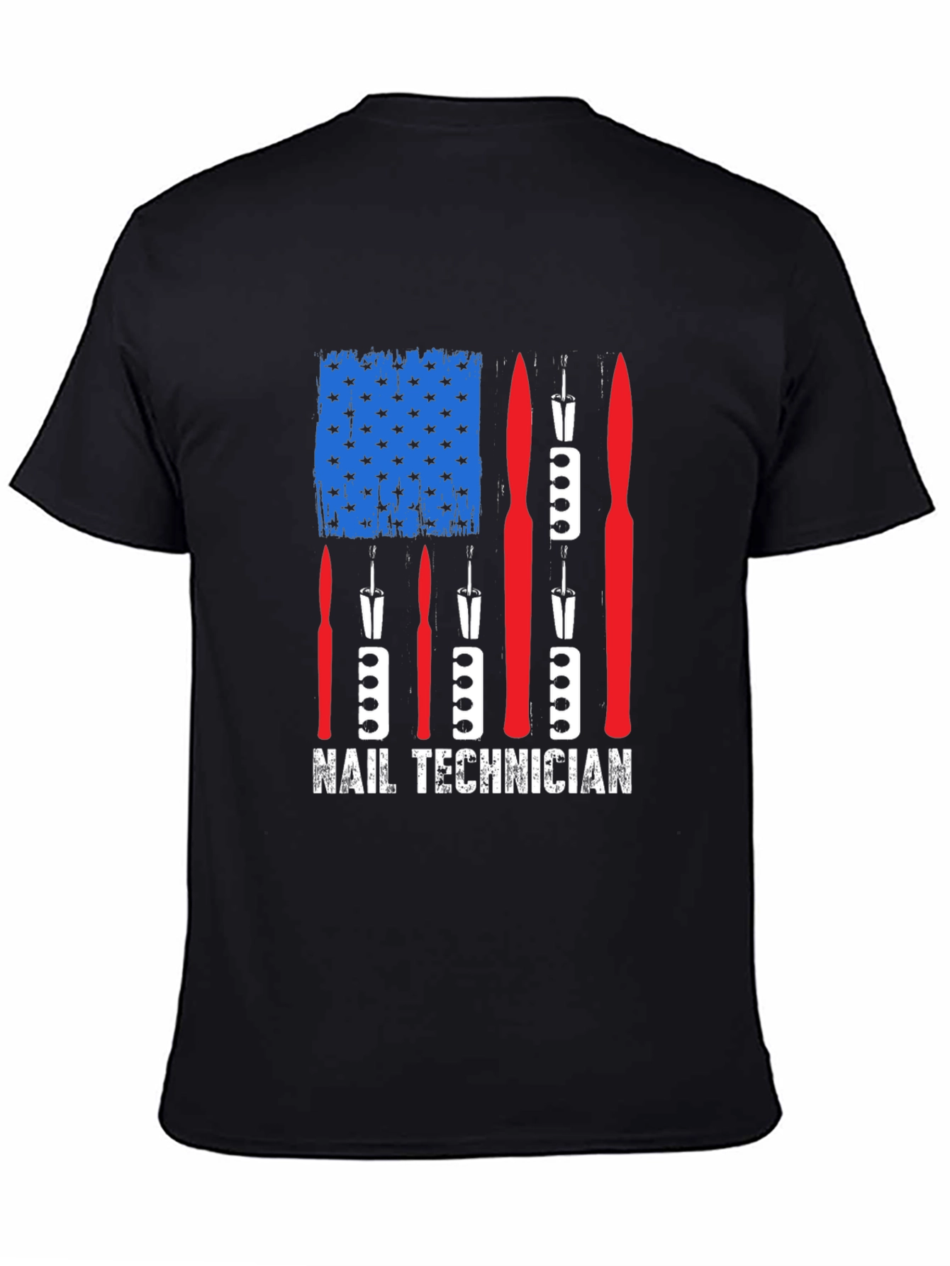 Nail Technician American Flag Graphic Tee