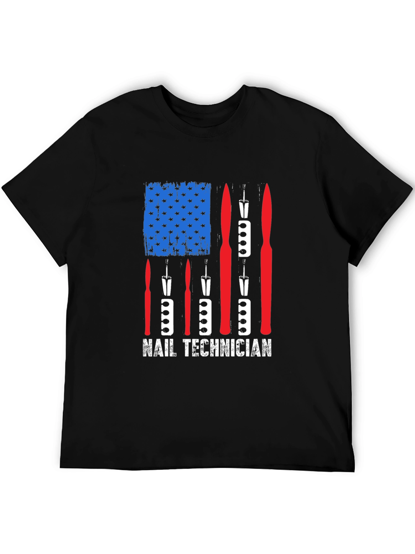 Nail Technician American Flag Graphic Tee