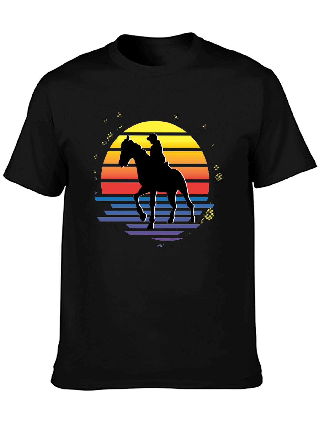 Retro Horse Rider Graphic T-Shirt