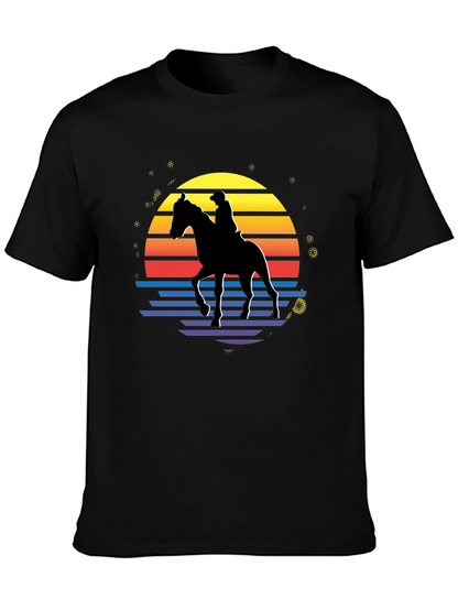 Retro Horse Rider Graphic T-Shirt