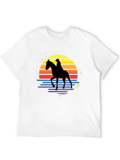 Retro Horse Rider Graphic T-Shirt