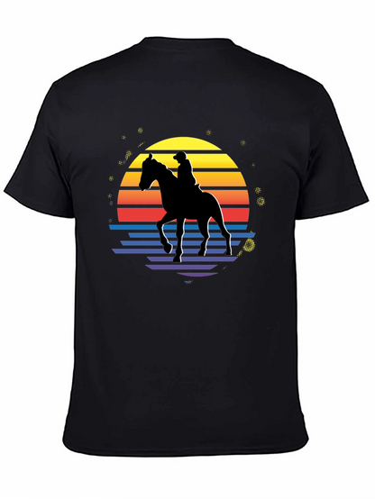 Retro Horse Rider Graphic T-Shirt