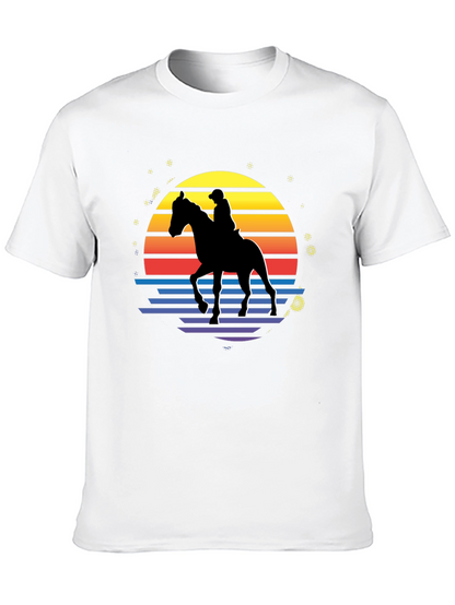 Retro Horse Rider Graphic T-Shirt