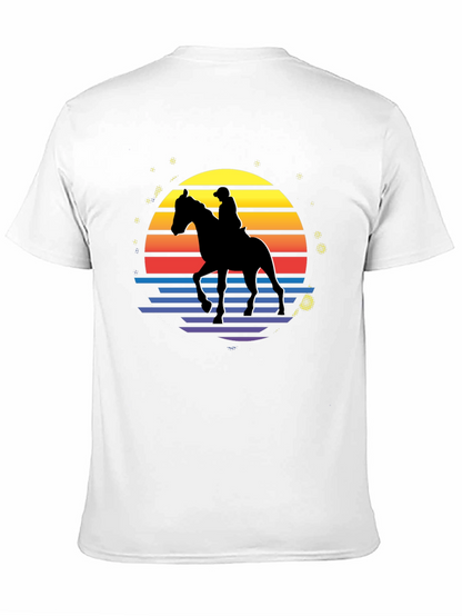 Retro Horse Rider Graphic T-Shirt