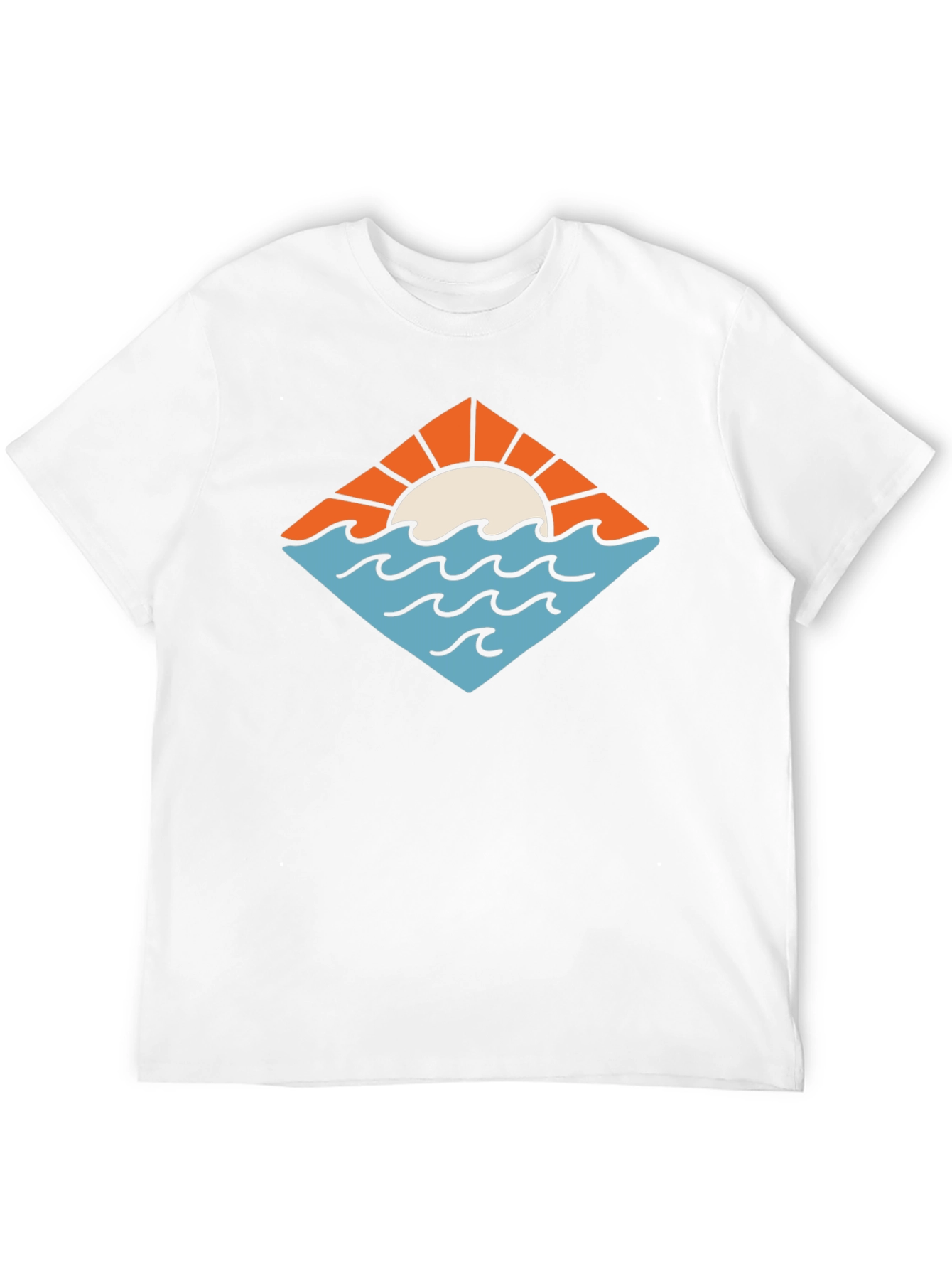 Sunset Waves Graphic Tee - Black