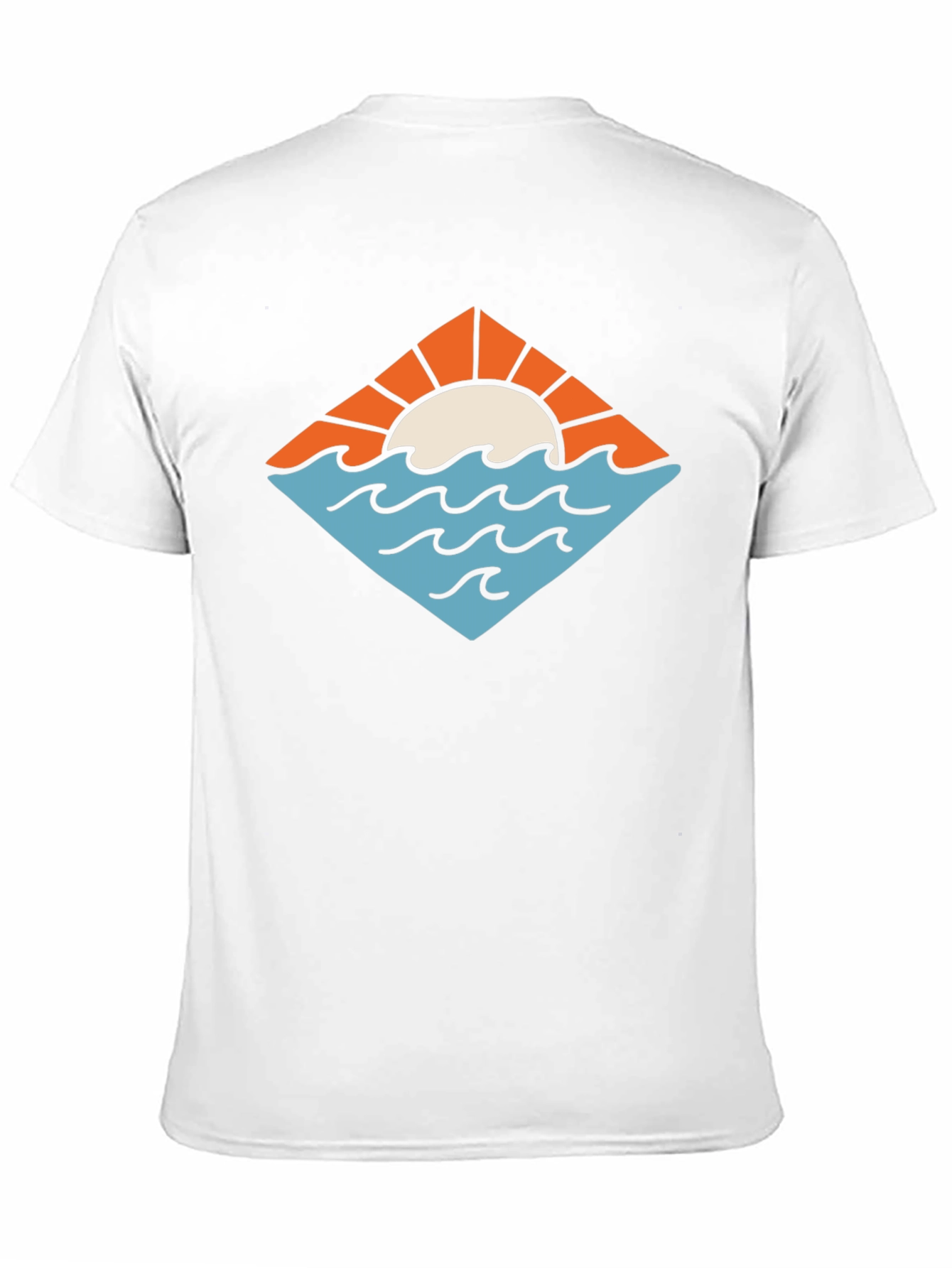 Sunset Waves Graphic Tee - Black
