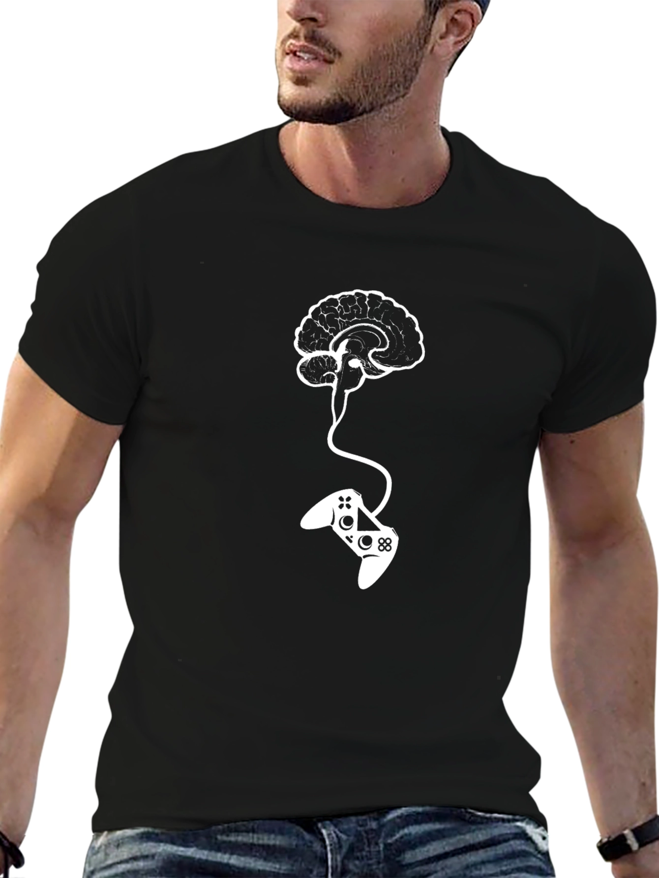 Gamer Brain T-Shirt - Funny Gaming Tee