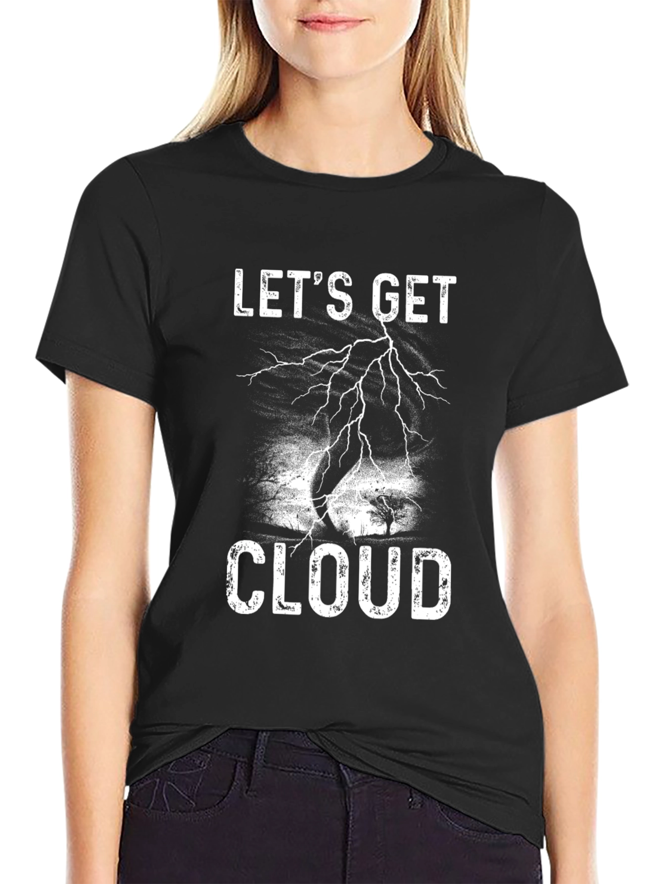 Lets Get Cloud T-Shirt Tornado Weather Graphic Tee