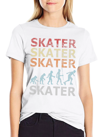 Skater Evolution Graphic T-Shirt - Retro Style Skateboarding Tee