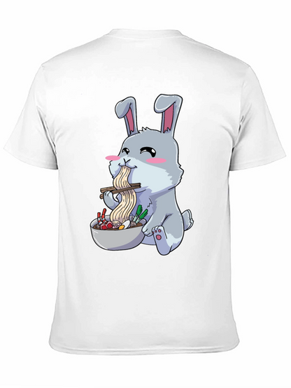 Rabbit Eating Ramen Funny T-Shirt