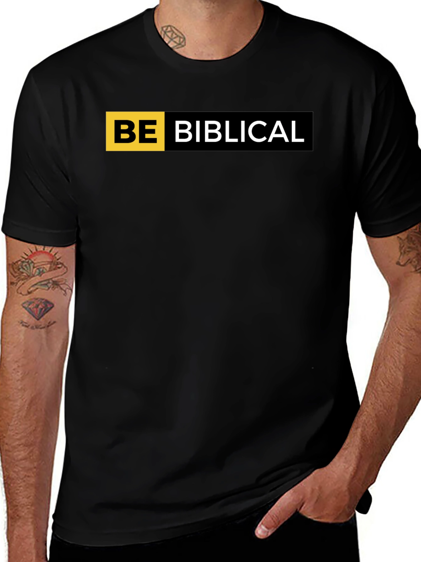 Be Biblical Black T-Shirt - Religious Graphic Tee