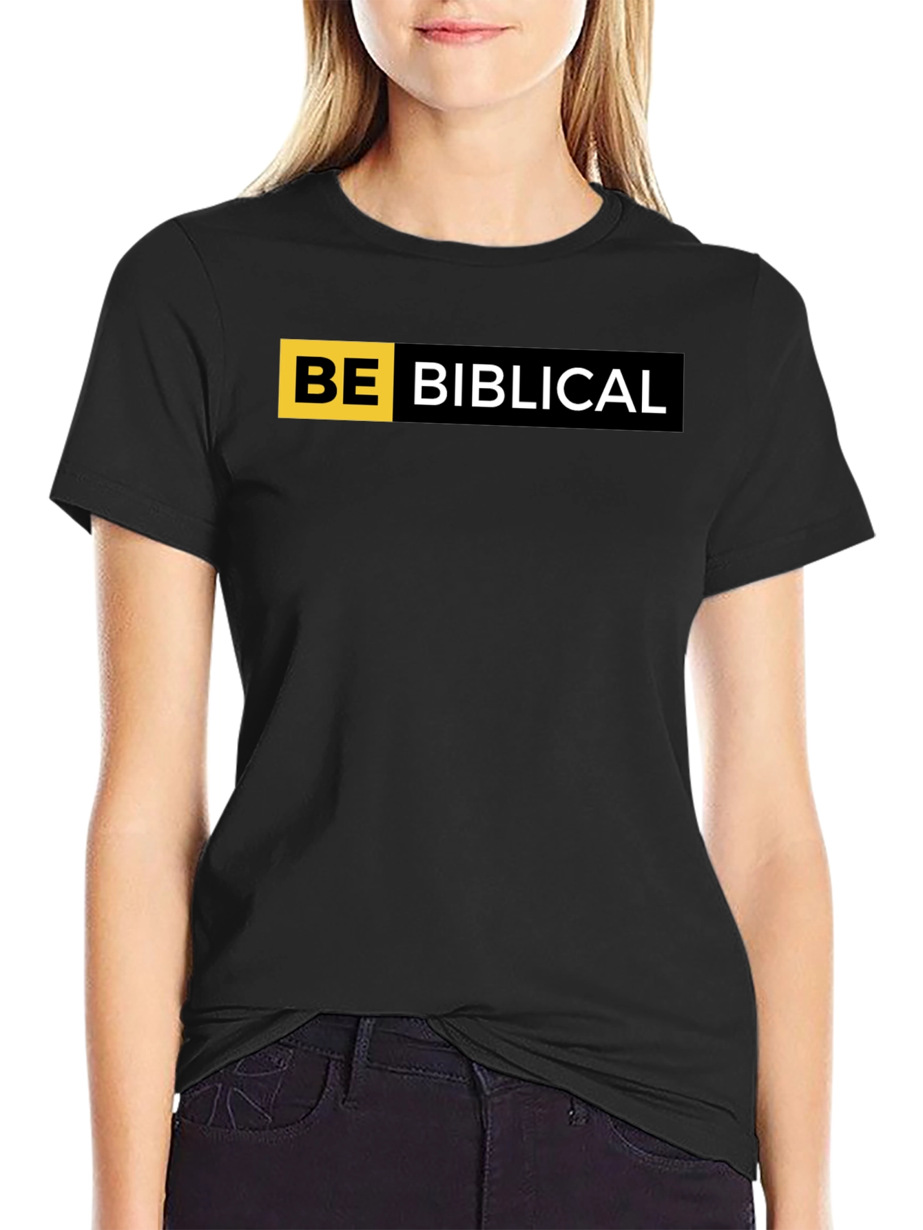 Be Biblical Black T-Shirt - Religious Graphic Tee