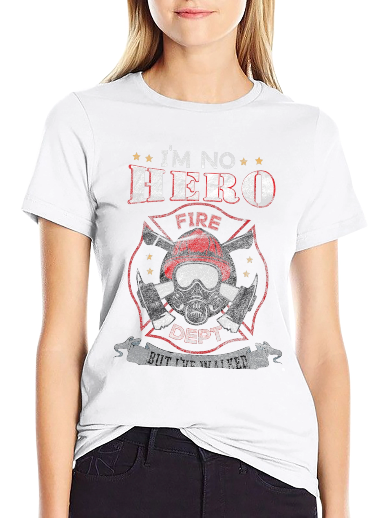 Firefighter Im No Hero Graphic Tee