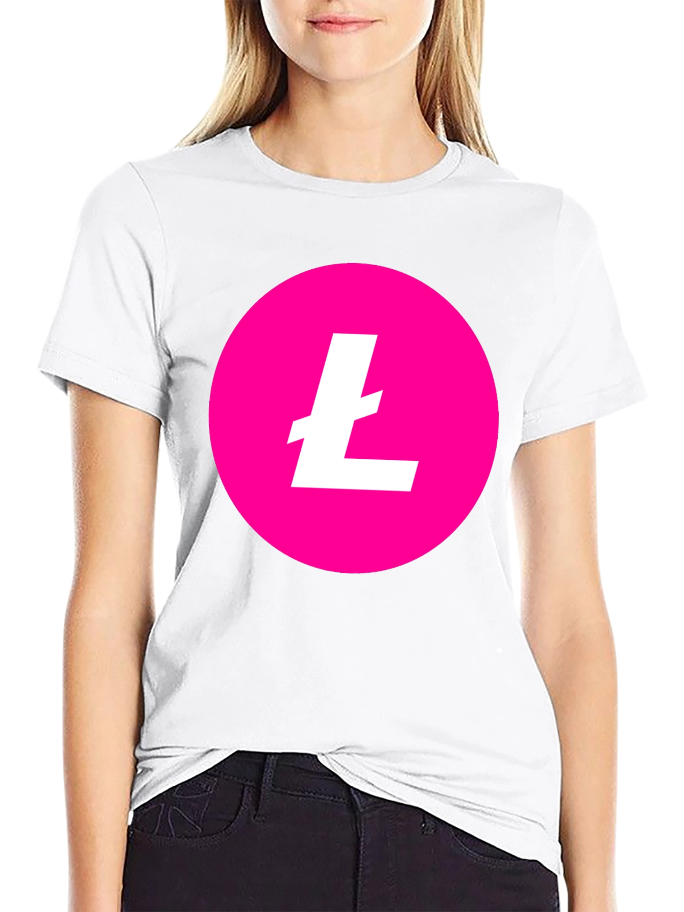 Litecoin Crypto T-Shirt - Pink & Black