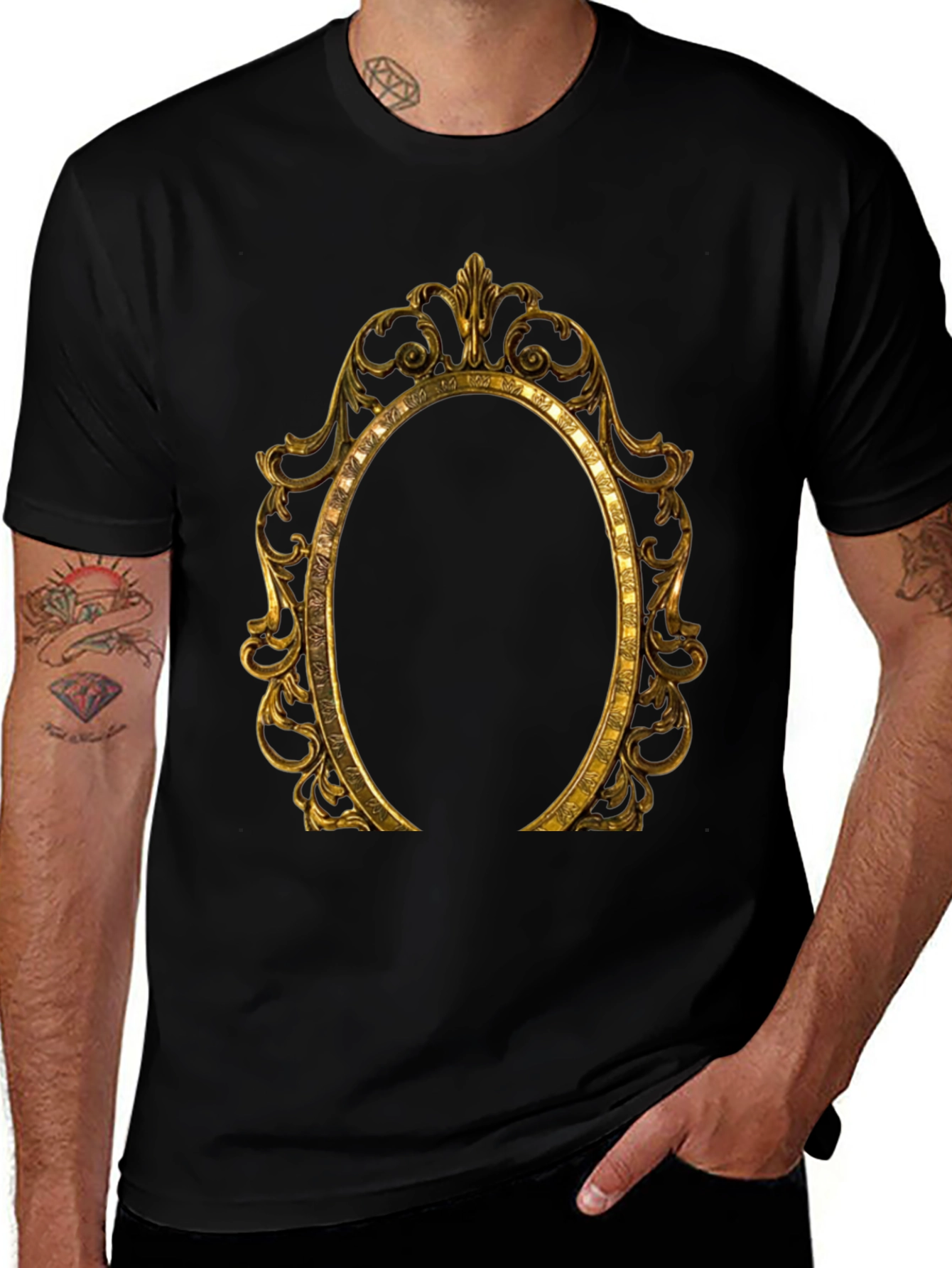 Ornate Gold Frame Graphic Tee