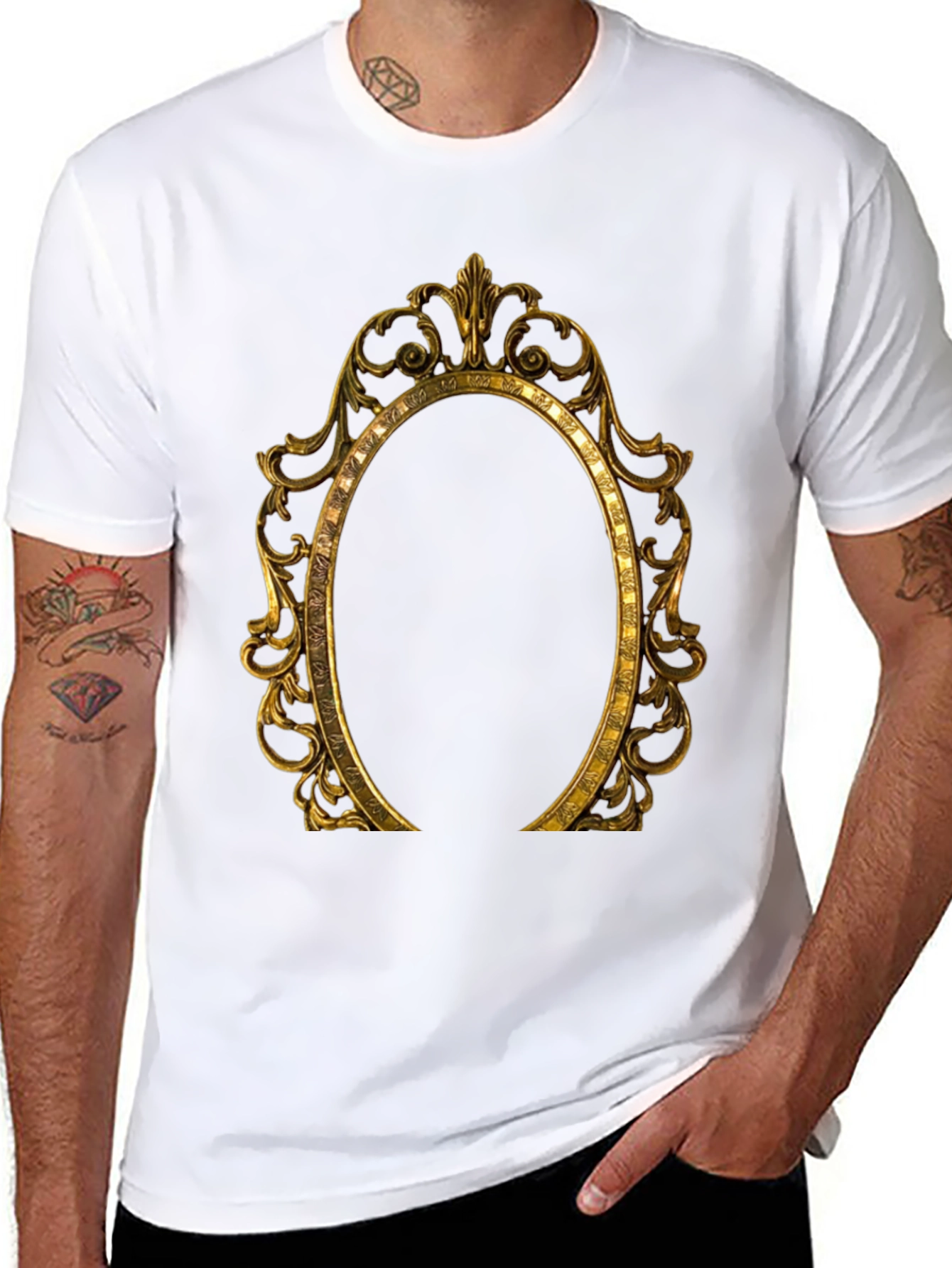 Ornate Gold Frame Graphic Tee