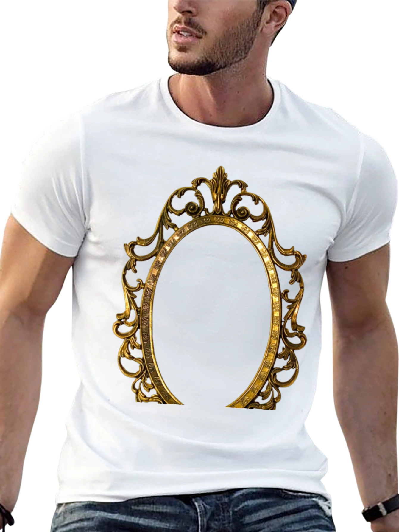 Ornate Gold Frame Graphic Tee