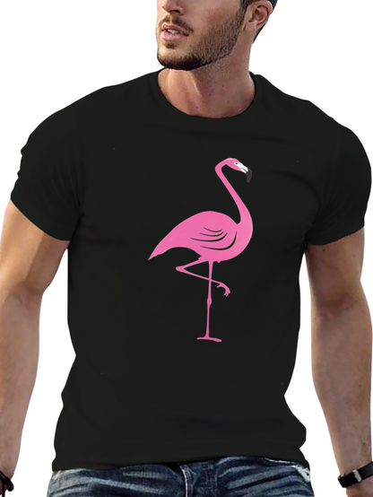 Pink Flamingo Black T-Shirt