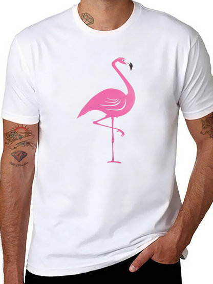 Pink Flamingo Black T-Shirt