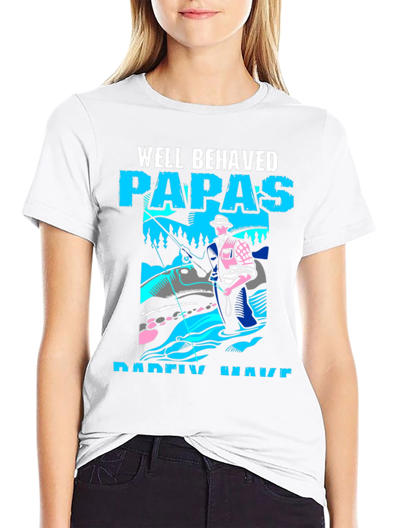 Well Behaved Papas Fishing T-Shirt