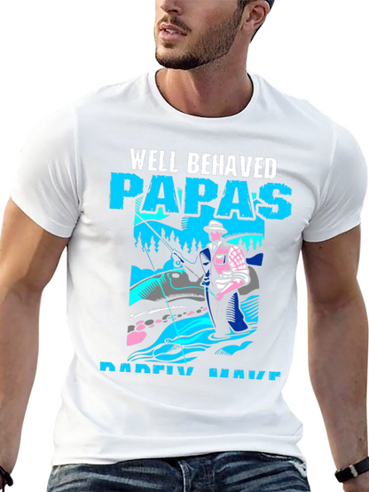 Well Behaved Papas Fishing T-Shirt