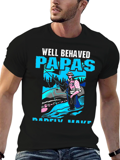 Well Behaved Papas Fishing T-Shirt
