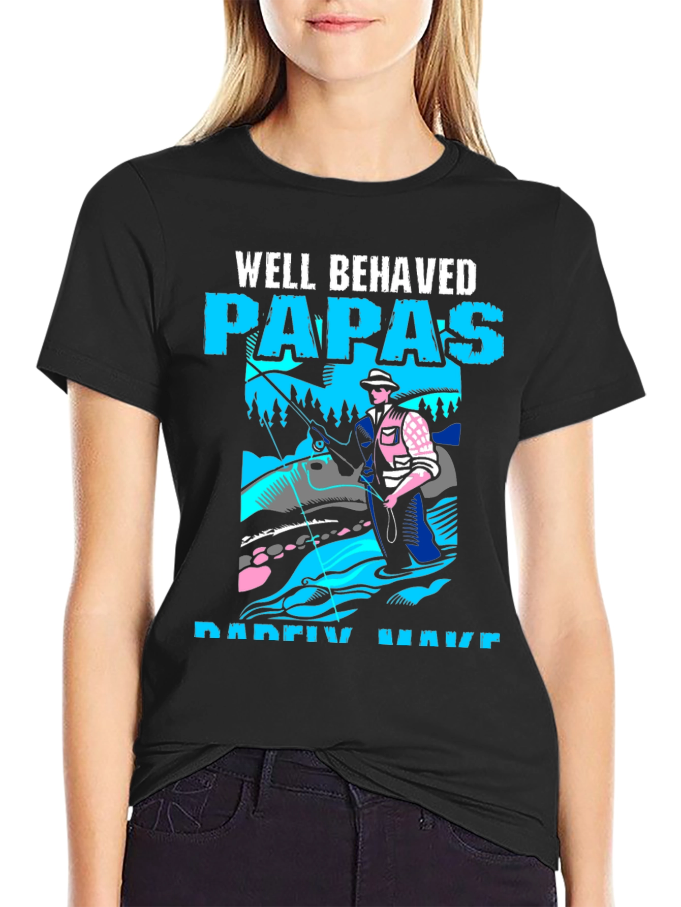 Well Behaved Papas Fishing T-Shirt