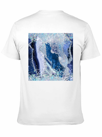Blue Geode Glitter Graphic Tee