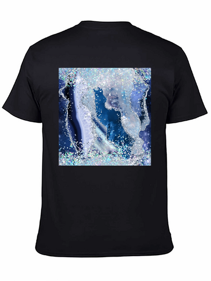 Blue Geode Glitter Graphic Tee