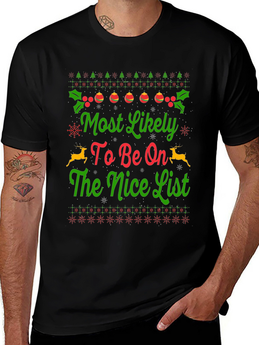 Most Likely To Be On The Nice List Christmas T-Shirt