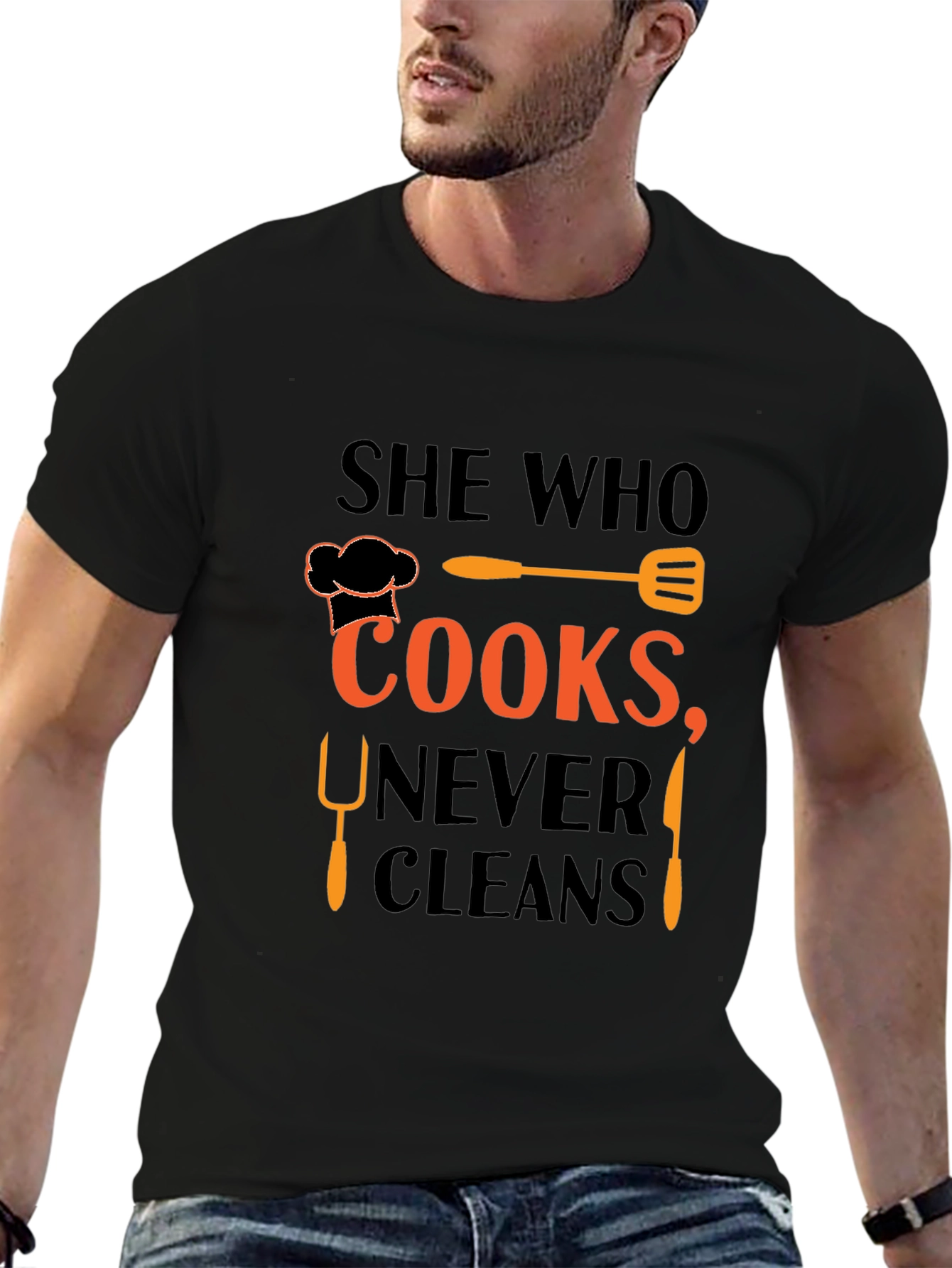 She Who Cooks Never Cleans T-Shirt