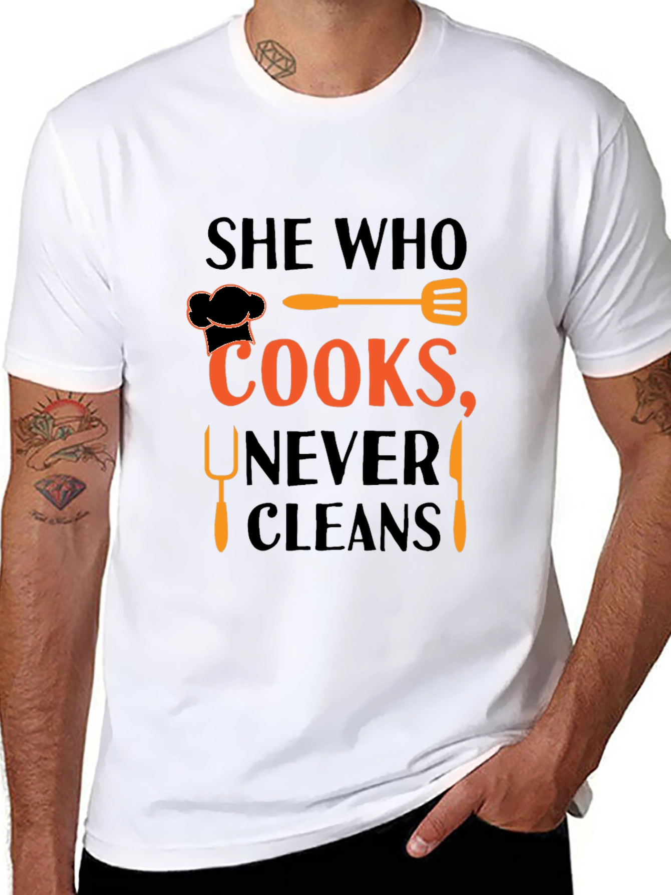She Who Cooks Never Cleans T-Shirt