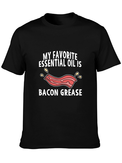 Bacon Grease Essential Oil T-Shirt - Funny Novelty Tee
