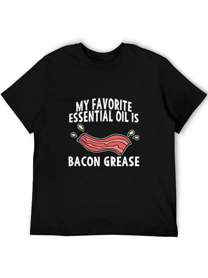 Bacon Grease Essential Oil T-Shirt - Funny Novelty Tee