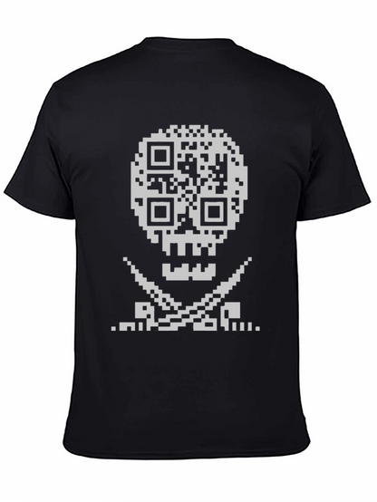 QR Code Skull & Crossbones Graphic Tee