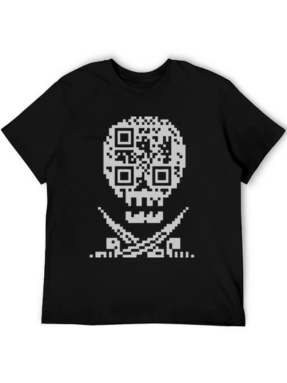 QR Code Skull & Crossbones Graphic Tee