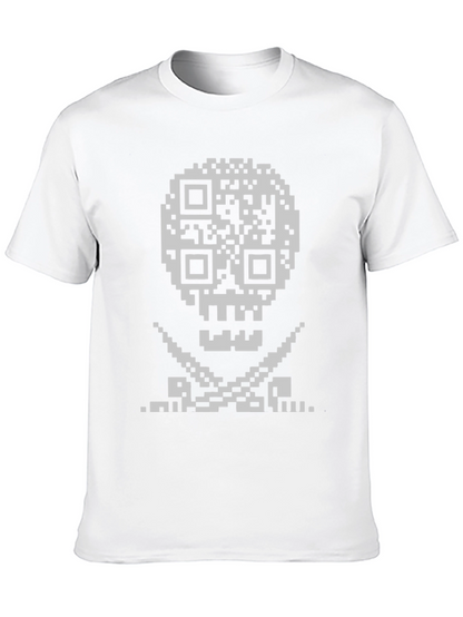 QR Code Skull & Crossbones Graphic Tee