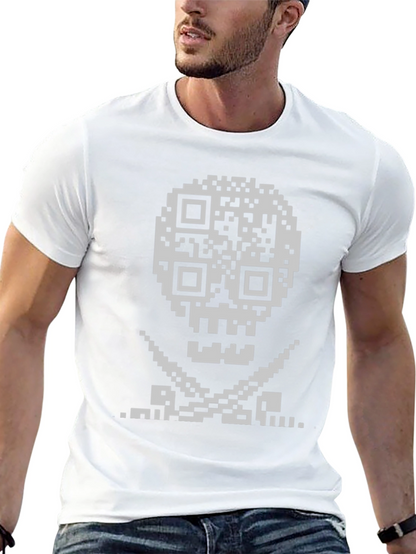 QR Code Skull & Crossbones Graphic Tee