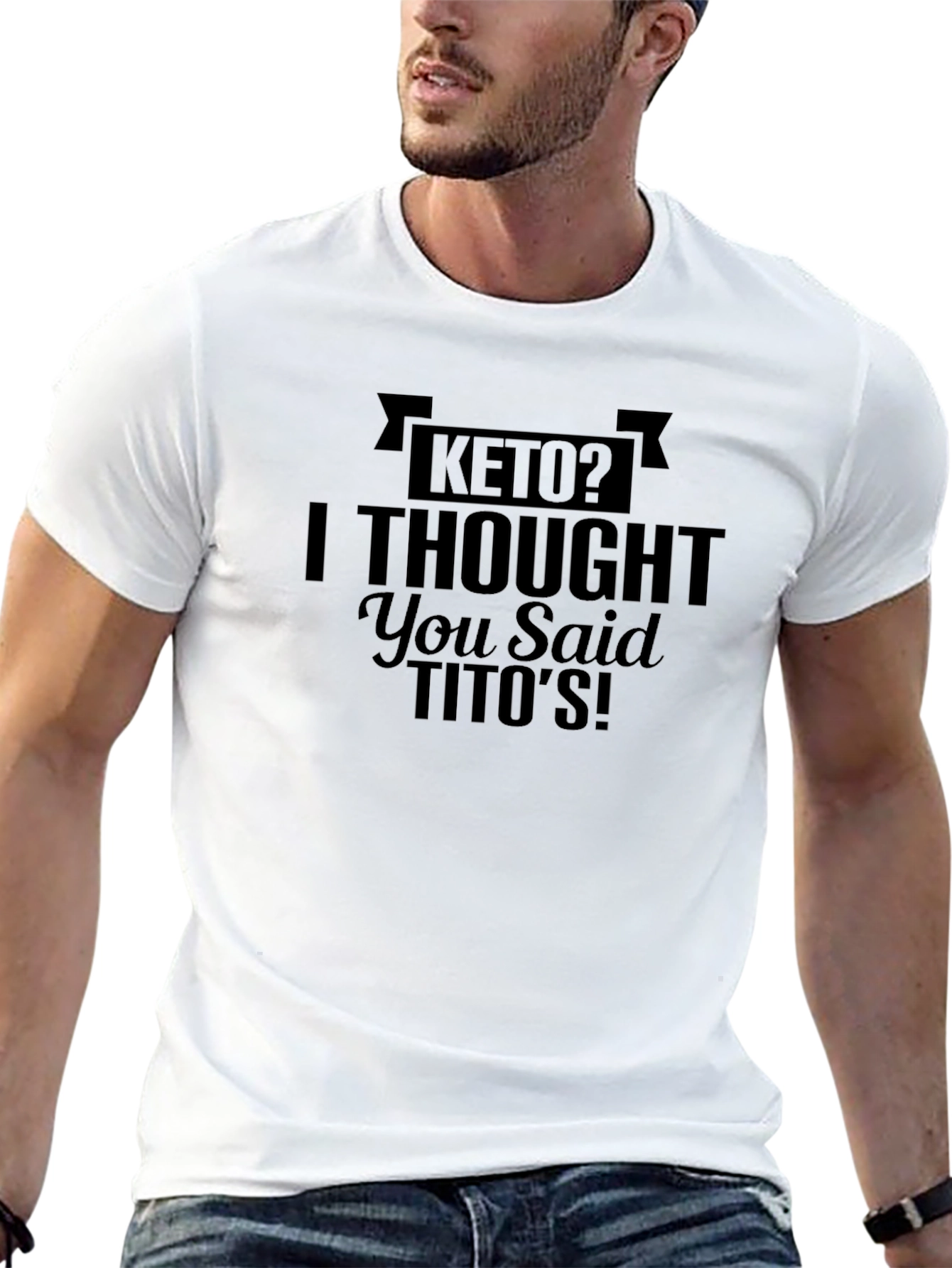 Keto? Titos! Graphic Tee - Casual Humor T-Shirt