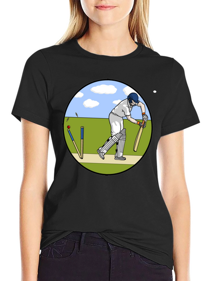 Cricket Player Graphic T-Shirt