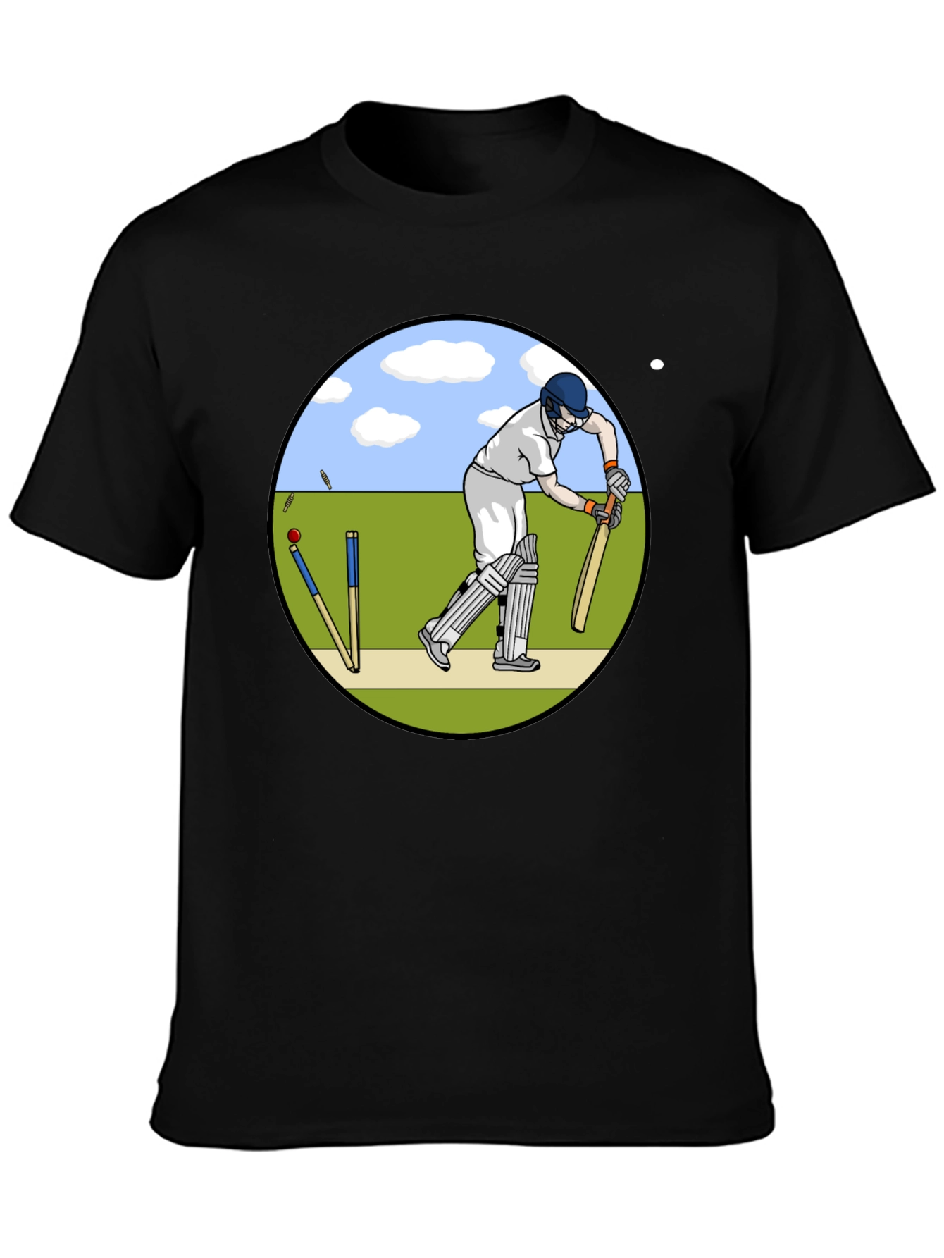 Cricket Player Graphic T-Shirt