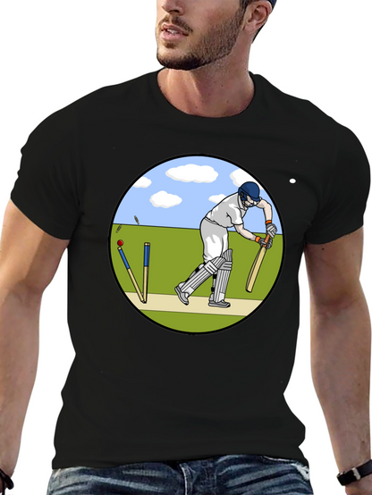 Cricket Player Graphic T-Shirt