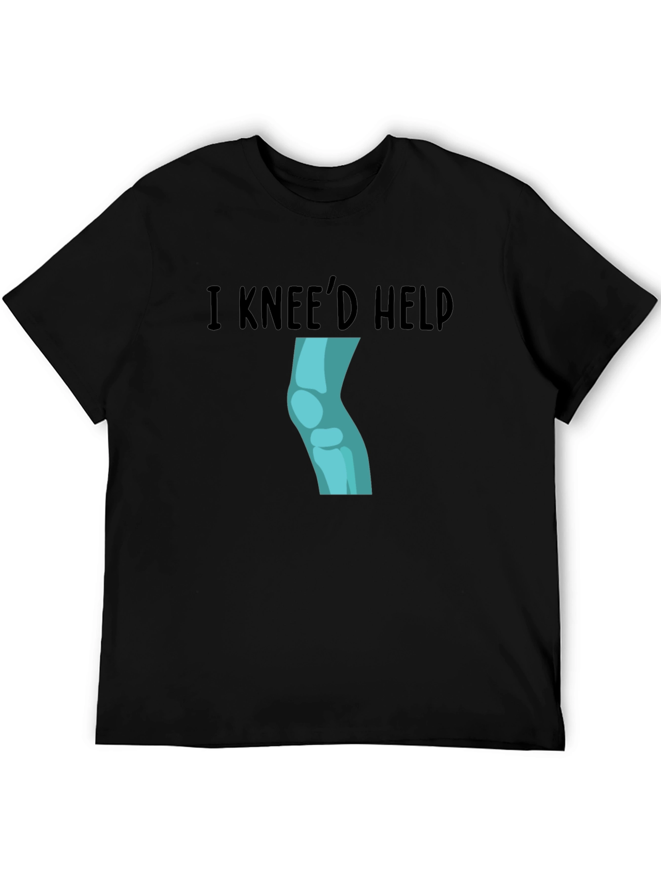 I Kneed Help Graphic Tee - Black Cotton T-Shirt