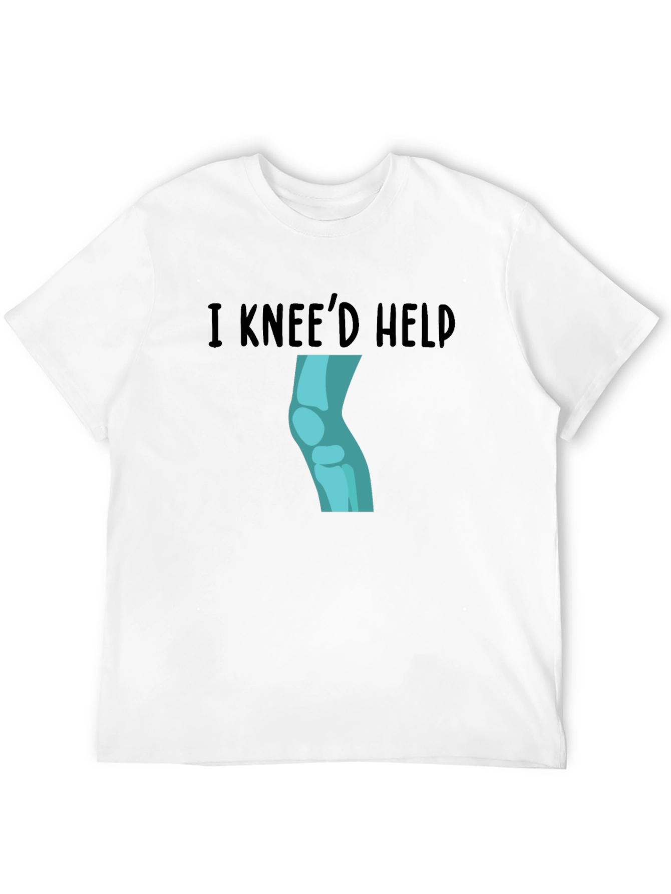 I Kneed Help Graphic Tee - Black Cotton T-Shirt