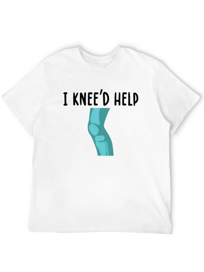 I Kneed Help Graphic Tee - Black Cotton T-Shirt