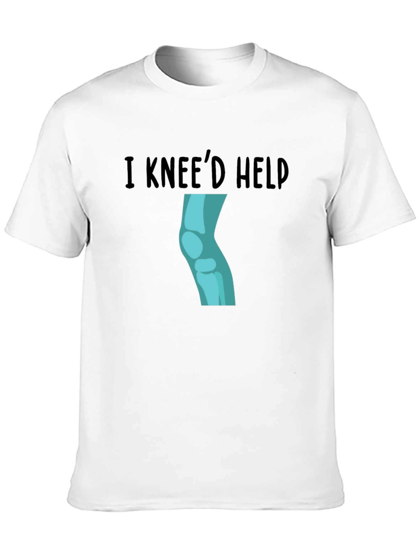I Kneed Help Graphic Tee - Black Cotton T-Shirt